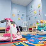 childcare room at Primo Center's shelter in Austin